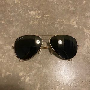 Classic RayBan Aviators in Green/Gold